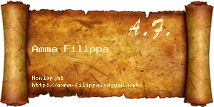 Amma Filippa névjegykártya